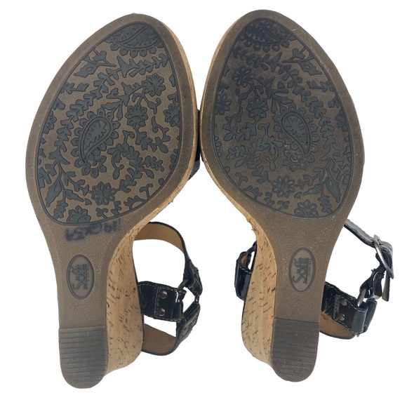 Sofft Womens Trapani Patent Leather Wedge Heel Sandal - Size 9.5 - Picture 12 of 14